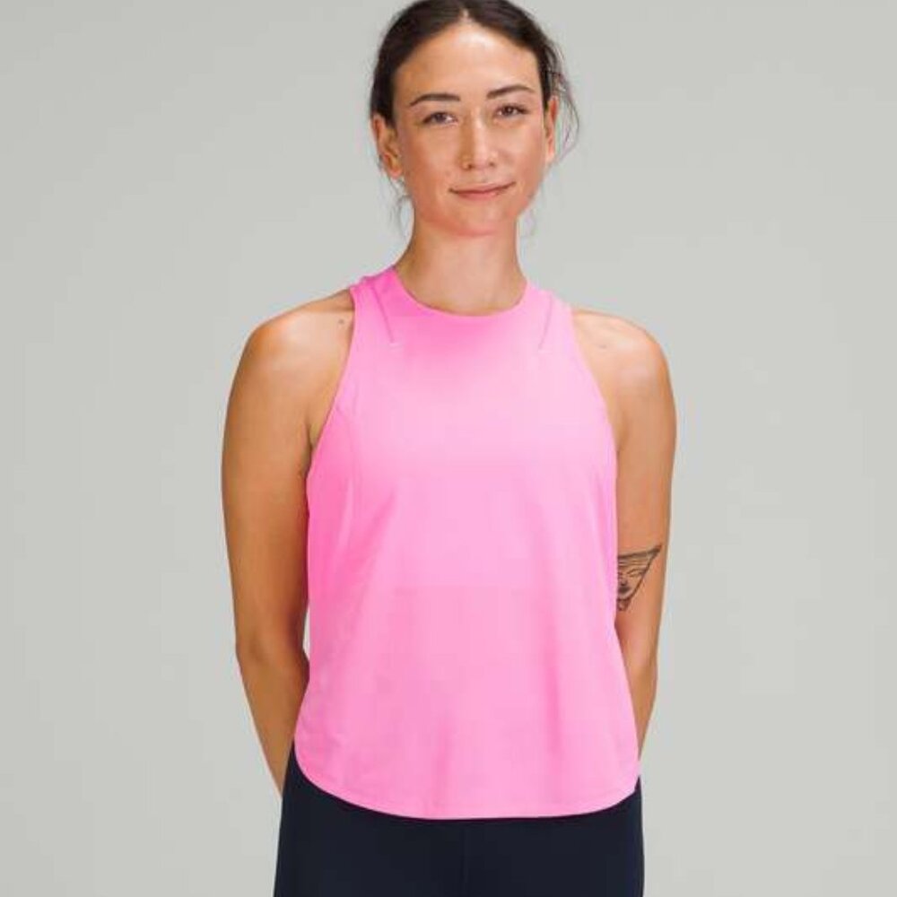 Lululemon Lightweight Run Kit Tank Top Pow Pink Light